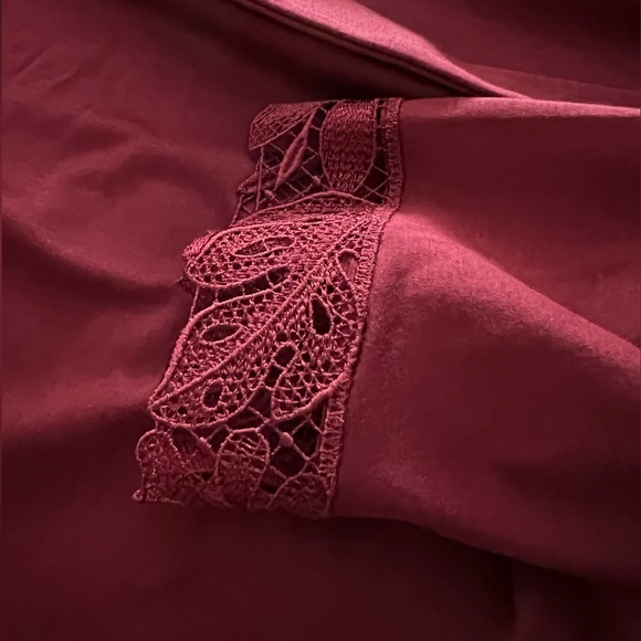 NWT HANRO ZELDA ROBE Burgundy Size M - Picture 8 of 16